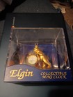 Elgin Cat W/Fishbowl Collectible Mini Clock. New In Display Case. — photo 1