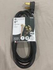 Utilitech 6 ft 4-Prong Dryer Power Cord 10 Gauge 30 Amp 7500W Model 0333552