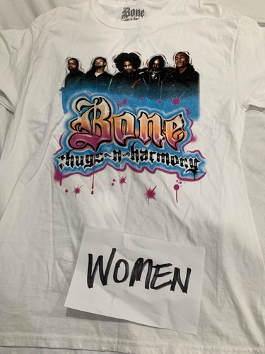 T-SHIRT BONE THUGS N Harmony taglia S/M donna rap concerto aerografo classico - Foto 2 di 7