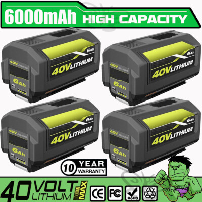 #ad #ad For Ryobi OP40602 40V 6Ah High Capacity HP Lithium Battery With LED OP4050 $147.00