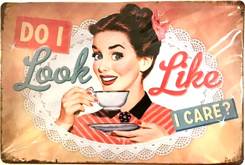 TIN SIGN 8x12 Funny mom wife daughter she shed girl cave care sarcasm office B4