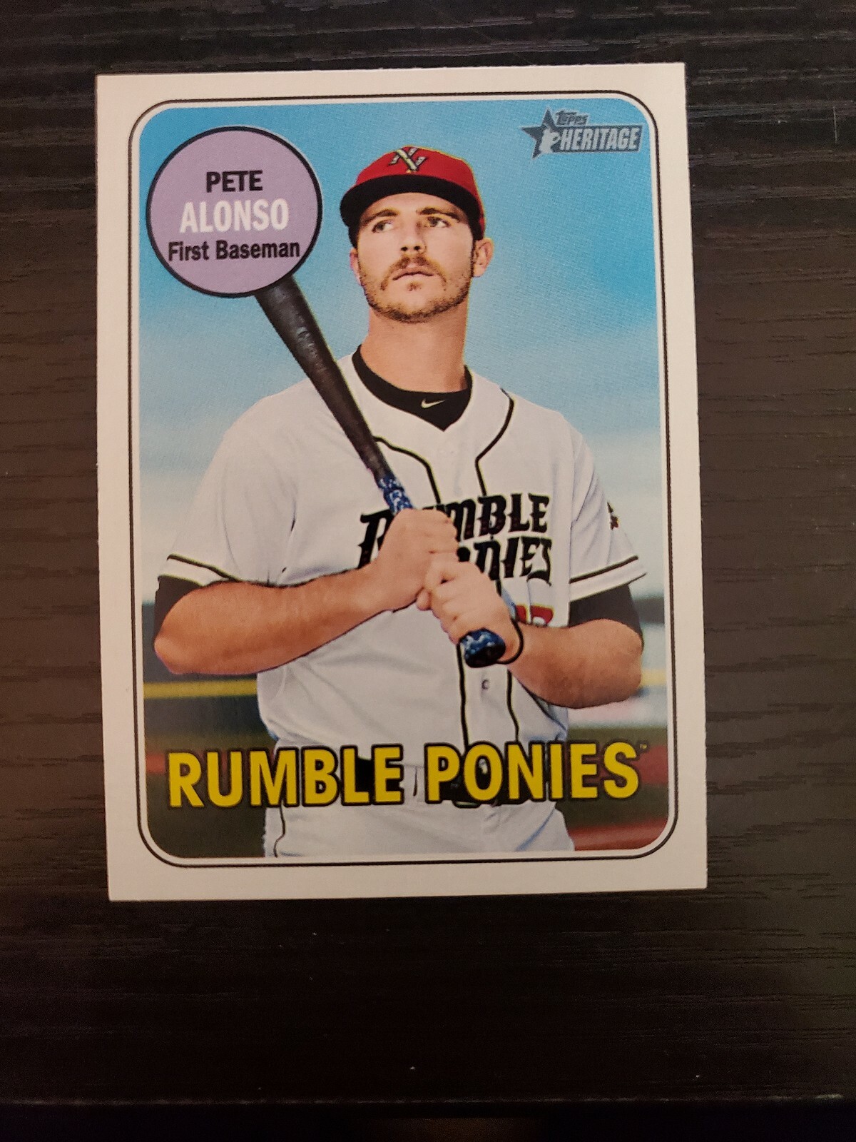 2018 Topps Heritage Minors Pete Alonso Peter Rookie RC #108 NY Mets ROY Ponies