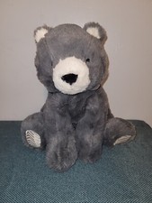 Lambs  Ivy Woodland Forest Grey Plush Bear Stuffed Animal Toy Plushie - Oscar