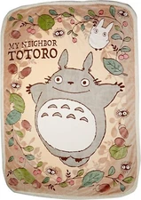 My Neighbor Totoro Ghibli Totoro Blanket H200×W140cm (Leaves & Nuts)　eede