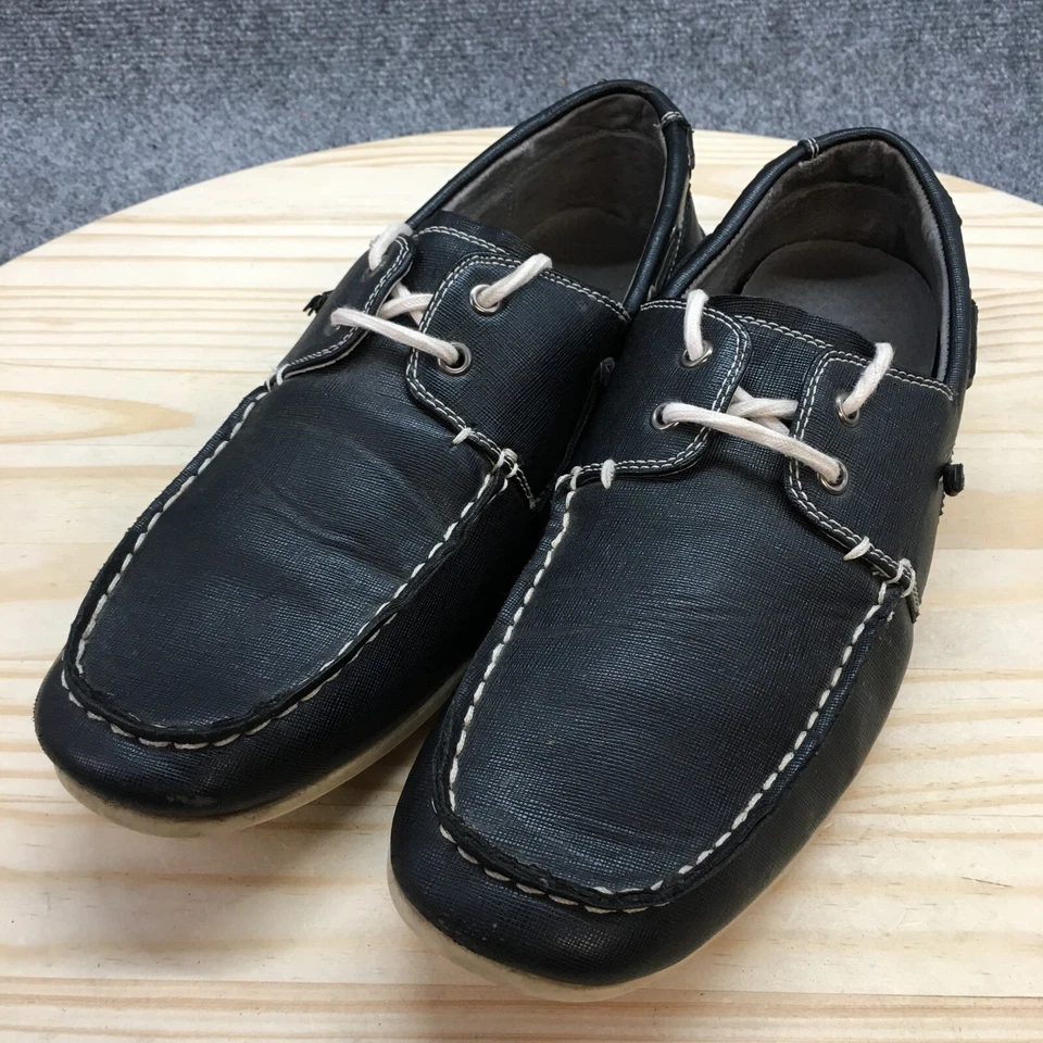 Zapatos Madden by Steve Madden para Hombres 11 Gamer Barco Cuero Azul Sin usar, punta baja Foto 3 de 4