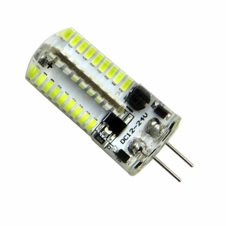 10pcs G4 3W led bulb 72 3014SMD LED light 12~24V Silicone Crystal Warm/White - Image 3 of 4