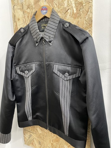 A Child Of The Jago Mens Trucker Jacket Grey Black Pinstripe Small - Picture 6 of 6