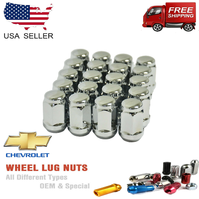 24-Pack Chrome 7/16-20 Bulge Acorn Lug Nuts – 1.38” Tall For Chevrolet Vehicles