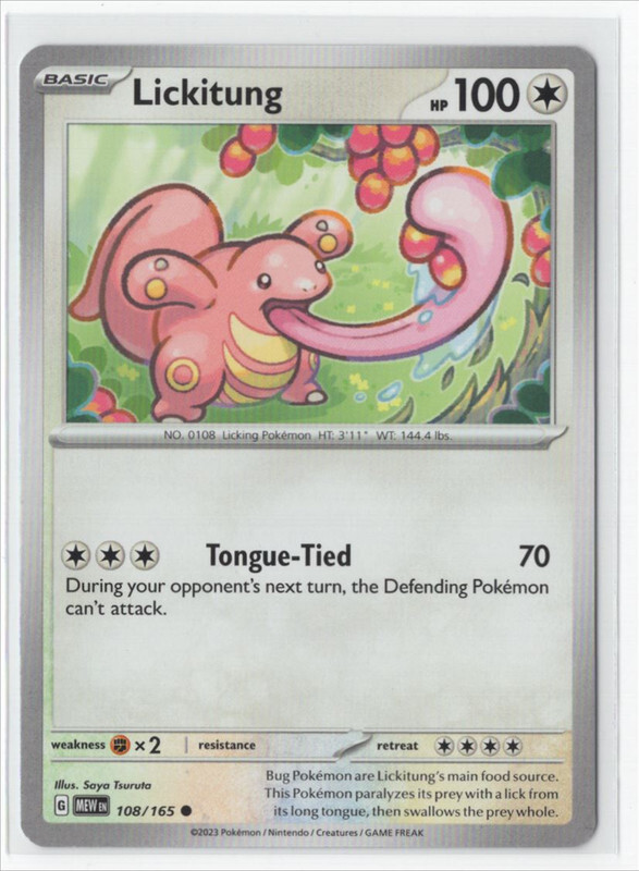 Pokemon Scarlet & Violet 151 - 108/165 Lickitung