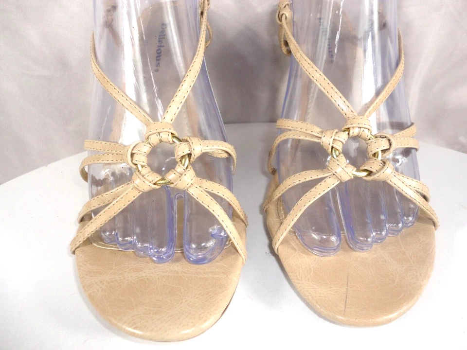 Delicious Sandalias de cuña de arena con tiras Tacones abiertos para mujer Talla 9 Foto 4 de 4