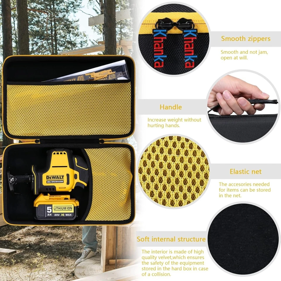 khanka Hard Case replacement for DEWALT ATOMIC 20V MAX* Cordless Reciprocating S - Image 4 of 4