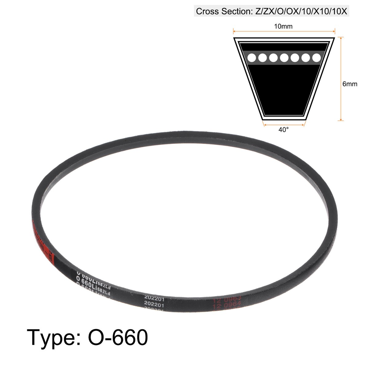 ハッピー O-660 V-Belts Drive Belt 660mm Pitch Length Rubber for Power