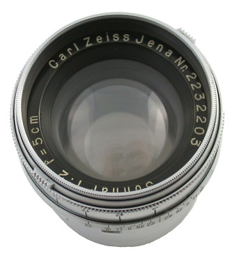 Carl ZEISS Jena Sonnar 2/50 50 50mm F2 2 Contaflex TLR 1937 top & clean 2232203