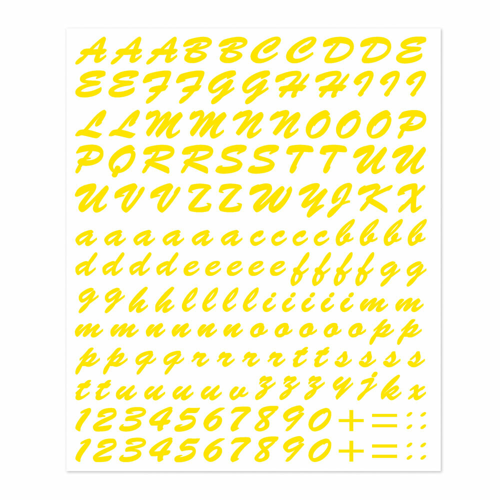 Kit Lettere Adesive Componibili Colore Giallo