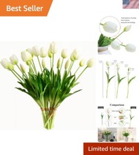 Soft Faux Tulips with Gift Box - 20pcs for Weddings, Parties, and Decor