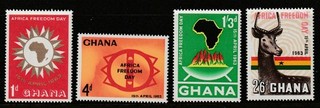 Ghana Stamps 1963 Africa Freedom Day SG 303 306 MNH