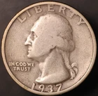1937 S  WASHINGTON QUARTER | FRESH FROM AN ORIGINAL COLLECTION | LOT BB-759