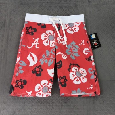 Alabama Crimson Tide Board Shorts Wes & Willy Boys Youth Medium AOP 27 Waist