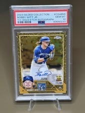 2023 Topps Gilded - Gold Etch Auto Bobby Witt Jr. #CGA-BW /99 PSA 10 Gold Cup