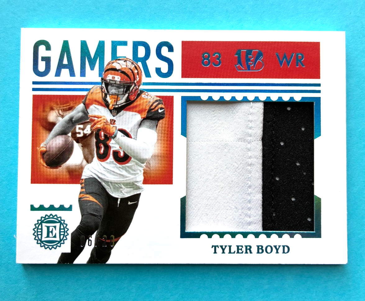 Tyler Boyd  2020 Panini Encased Gamers Jumbo Patch Saphire /20 #GJ-7 Bengals