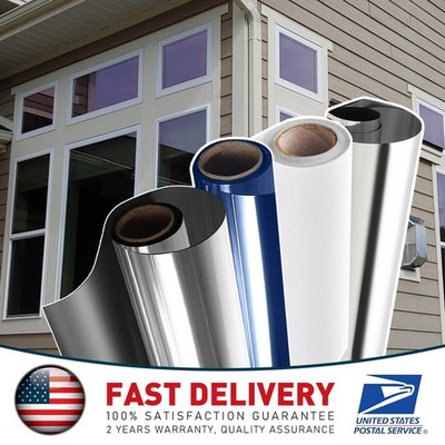 One Way Mirror Window Film Sun Blocking Heat Reflective UV Protection Home Glass