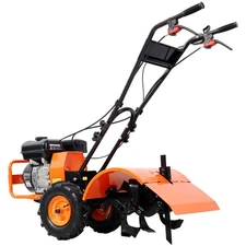 Power Tiller, Rear Tine Tiller - Gas Engine, 20" Wide and 8" Deep Cultivator