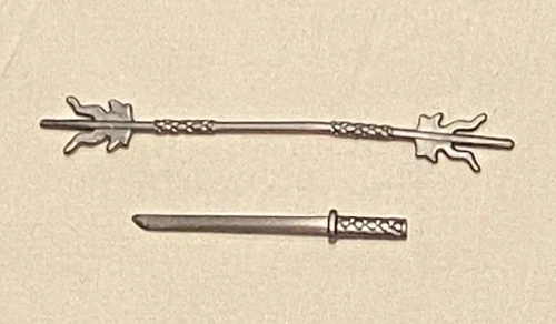 vintage G.I. GI JOE gijoe JINX WEAPONS PARTS LOT #2 sword staff FREE SHIP