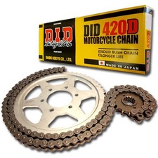 DID Kettensatz Stahl 420D Clip für Honda ANF 125 Innova JC37A Bauj.2012