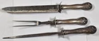 Gorham Lancaster Rose Pattern Sterling Silver 3 Piece Carving Set Knife Fork Etc