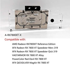 Granzon GPU Water Block For AMD Radeon RX7800XT Reference Edition A-RX7800XT-X