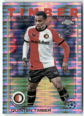 Topps Champions League Chrome 2025 No. 43 Quinten Timber Rookie Pulsar Refractor
