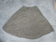 VTG Russ Skirt Womens 18 Beige Black Geometric Swingster Made In USA
