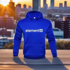 Men's XL hooded sweatshirt Skateboard Hoodie Element Skate Blue   
