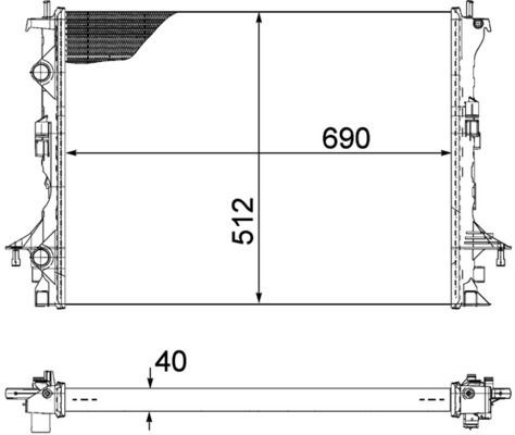Mahle CR 1092 000P KüHler, MotorküHlung FüR Renault-image