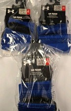 Under Armour 3 Pairs Cushioned Team Crew Socks M7-8.5/W6-10, Royal Blue