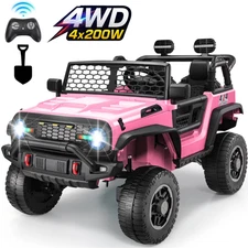 24V 2 Seater Kids Ride On Car 2WD/4WD Switchable Truck w/ Remote Control &Music-