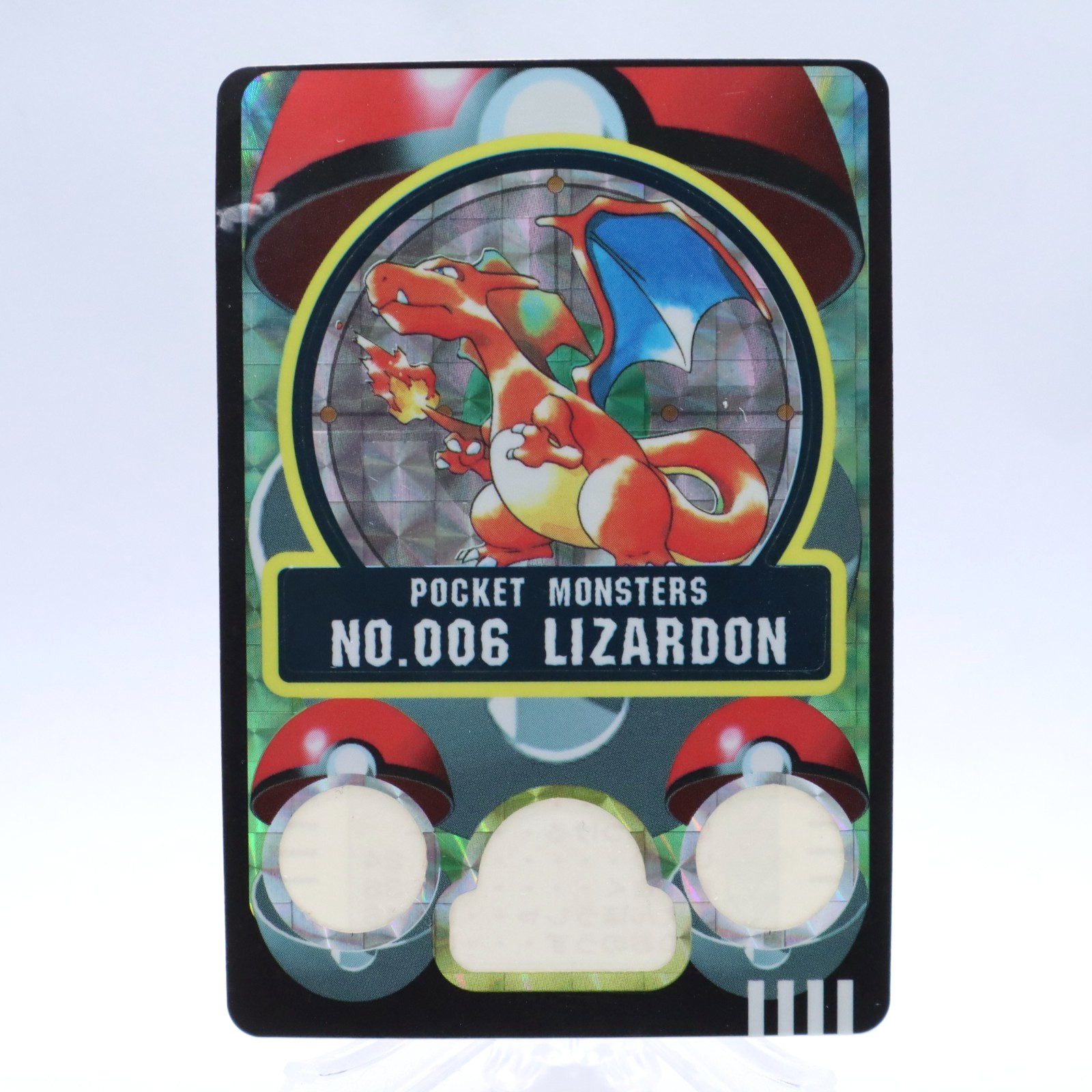 Charizard No.006 Holo Sealdass Series Bandai Pokemon Card Japanese Nintendo 1997