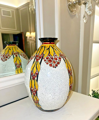FLASH SALE  MINT Charles Catteau for Boch Freres Keramis  Vase ~ Art Deco