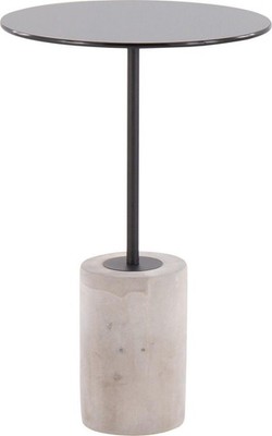 Symbol Contemporary Concrete And Black Side Table