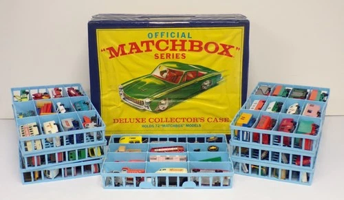 Lesney Matchbox 1960's Vintage Car Collection w/ Deluxe Case - Lot of 82 Cars FO