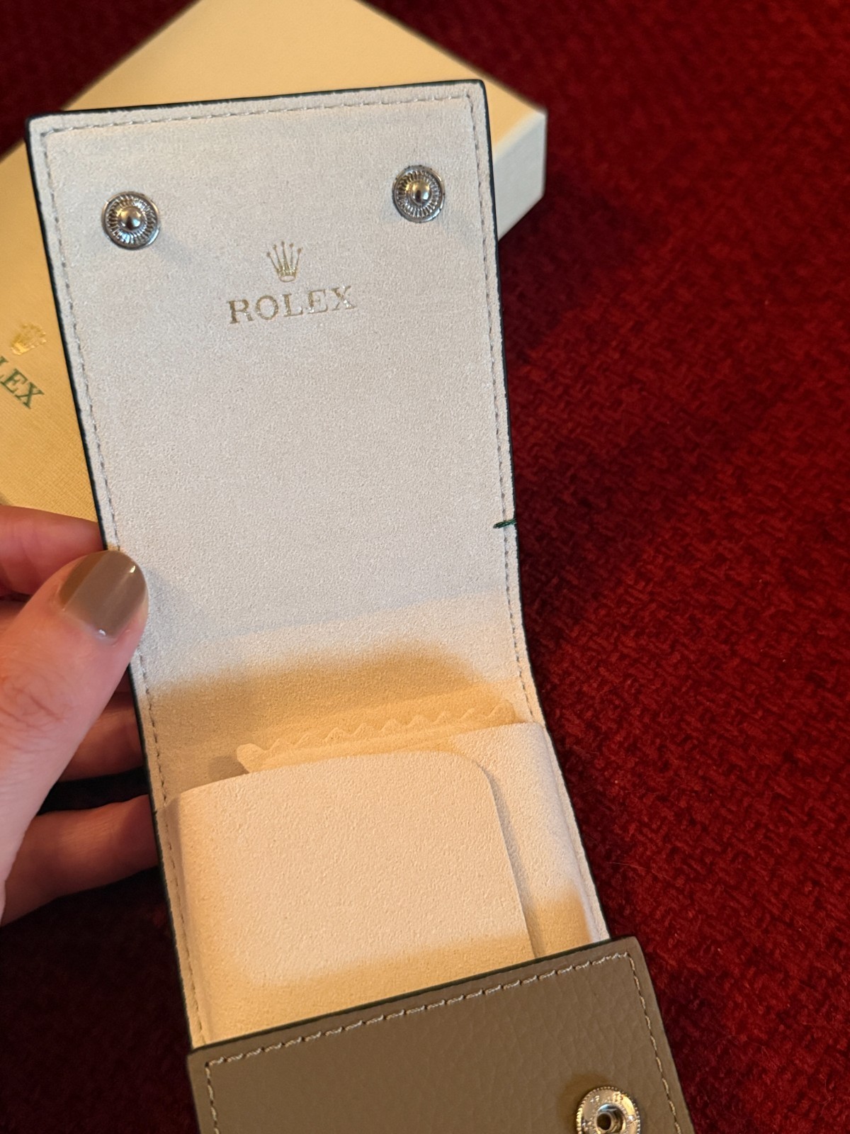 Pochette da viaggio Rolex in pelle di vitello foto 5