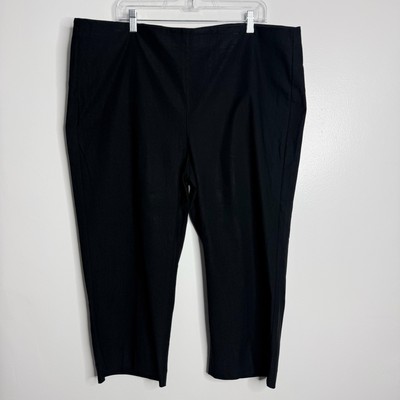 NWOT Chico's Juliet Straight Cropped Pants In Black Pull On Size 20 Chico's 4