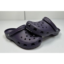 CROCS UNISEX CLASSIC CLOGS DARK PURPLE SIZE M8 W10 NWT 024SD