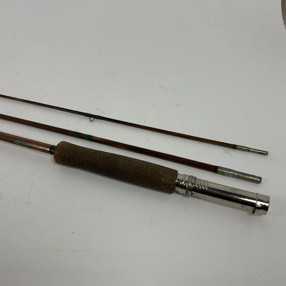 Caña de bambú Shakespeare vintage 3 piezas modelo 1357 8,5 pies Foto 2 de 4