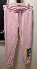 Von Dutch Tie Dye Jogger Sweatpants Pink Logo Ladies Size XS X-smalll