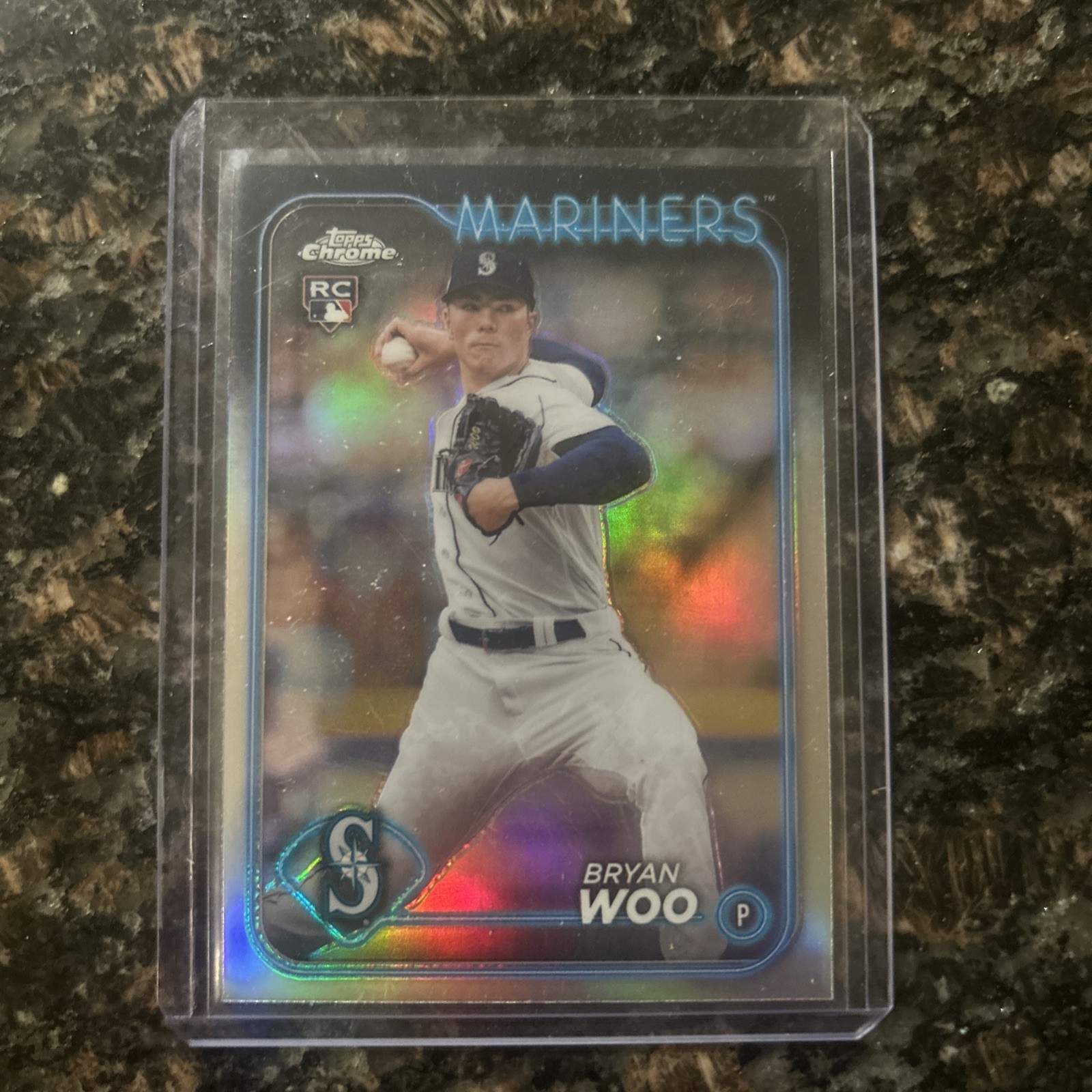 2024 Topps Chrome Baseball Refractor # 172 Bryan Woo RC