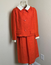 Vintage Authentic 1960s Suit Jackie O Kennedy Retro Mad Men Halloween READ
