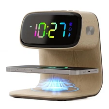 Digital Alarm Clock with Wireless Fast Charging Station 15W Touch Smart Lamp ...