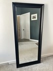 IKEA Hemnes Full Length Mirror 165x74x5cm Black Wood Frame - Elegant Floor/Wall