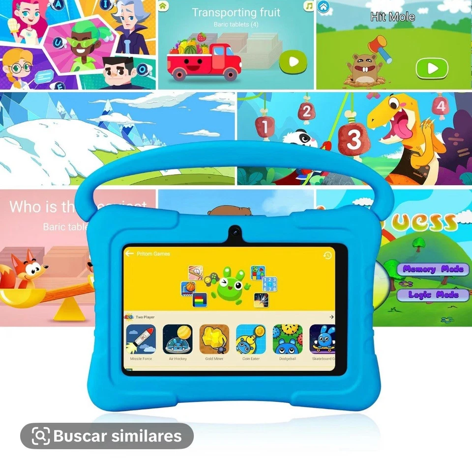 Kids Tablet 7 inch Android 12 Tablet for Kids 2+32GB Bluetooth WiFi Dual Camera - Image 3 of 4